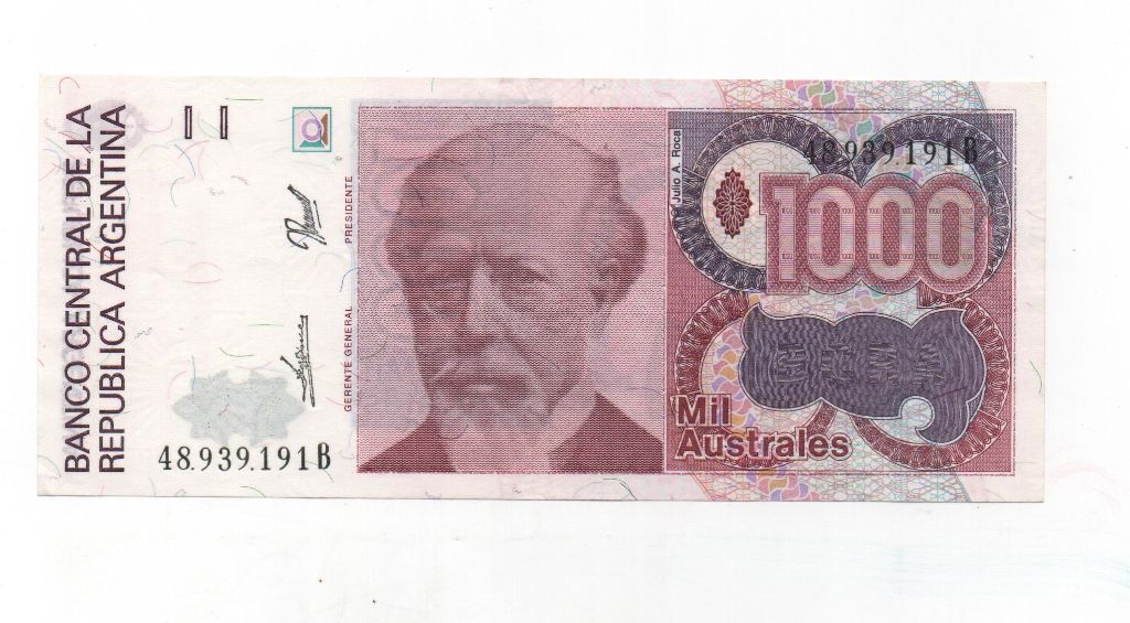 ARGENTINA DEL AÑO 1988-1990 DE 1000 AUSTRALES